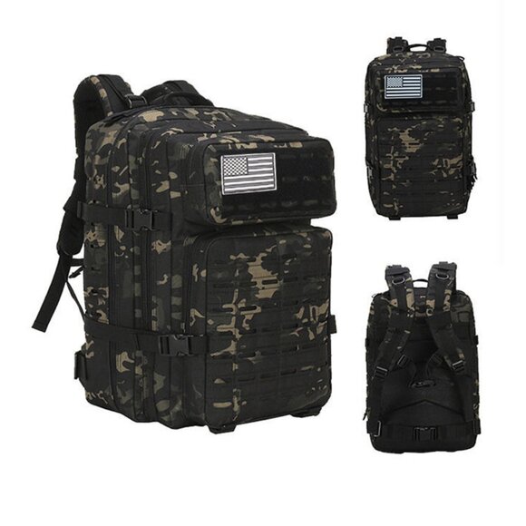 Oraynn Other - Military Black Camo Tactical Backpack Molle Army Assault Pack